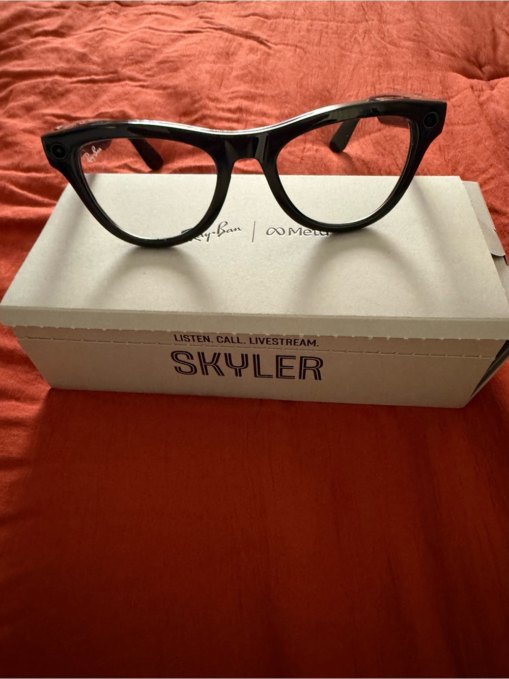 AI Meta Ray-Ban Black Frames with Blue Lenses Skyler-Transition style Glasses. - Picture 3 of 7
